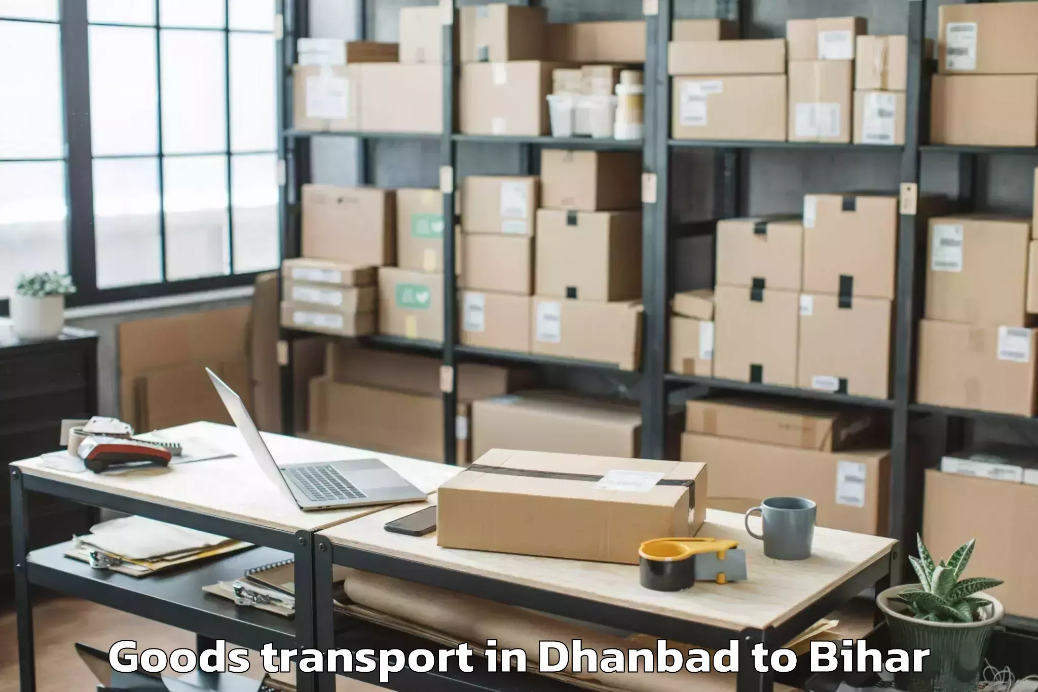 Efficient Dhanbad to Babubarhi Goods Transport